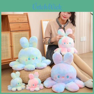 Entzückendes Wende-Oktopus-Stofftier Tier Hase Kindergeburtstagsgeschenk