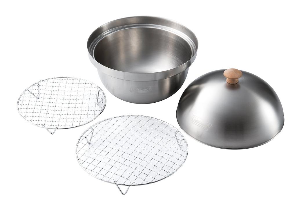 Coleman Compact Smoker with Wood Chips, Silver, Approx. 23.5mm Diameter x 20.5mm