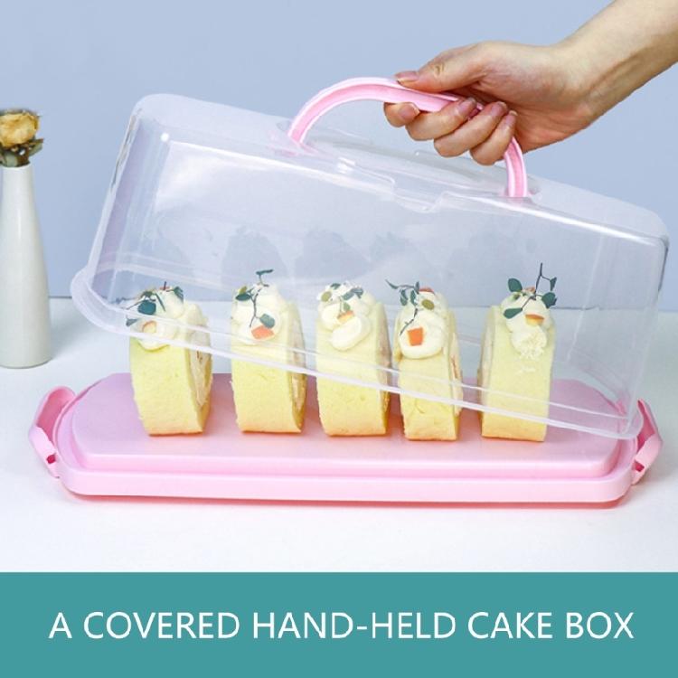 Carrying Bread With Case Transparent Handle Snacks Storage Box For Toasts Cake Slices Bakewares Organization Tool