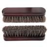 Brosse à Chaussures Premium en Bois Massif et Crin de Cheval - Poils Doux pour Lustrer, Huiler et Dépoussiérer