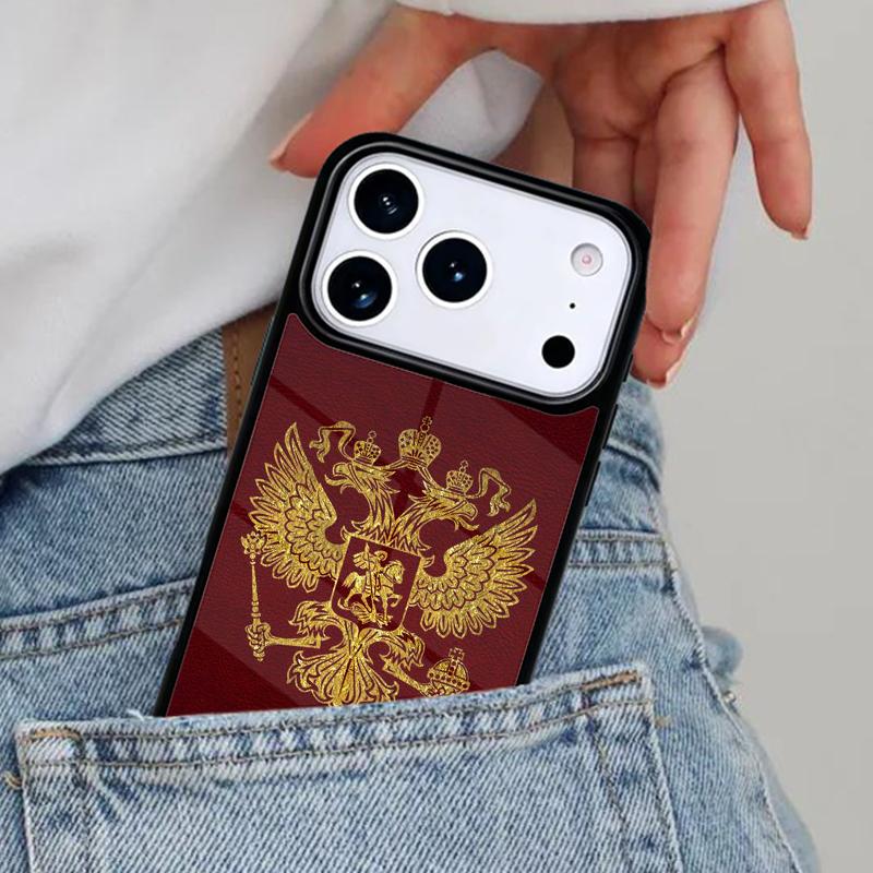 Russia Russian Coat Of Arms Phone Case for iPhone 17ProMax 12 13 14 15 16e 17 Pro Max Plus Air Cover