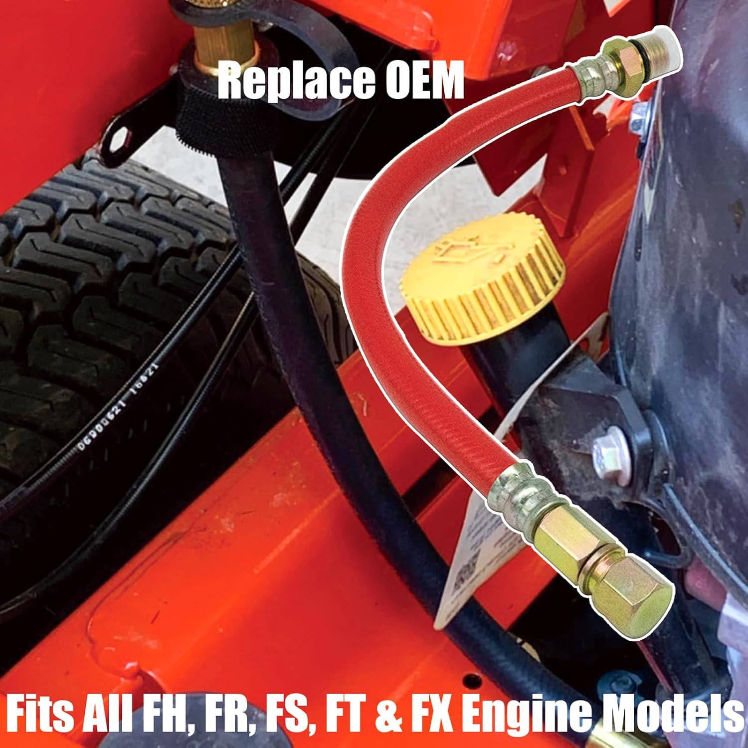 

510440902 Гибкий сливной шланг для масла Замена для всех моделей двигателей Kawasaki FH, FR, FS, FT и FX