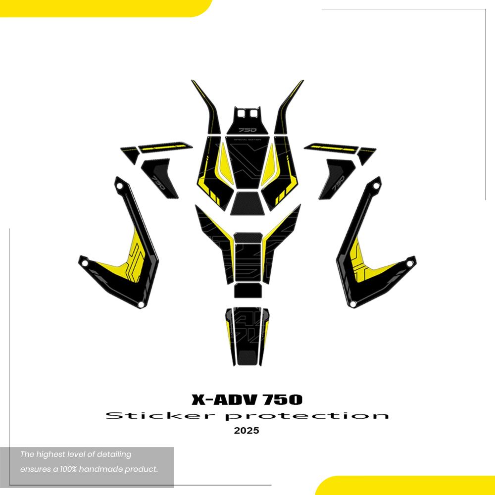 For X-ADV 750 X ADV750 2025 Accessories Motorcycle 3D Epoxy Sticker Protection Kit Tank Pad Complete Stickers