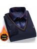 Middle-aged Men's Warm Knitted Sweater - Fake Two-Piece, Plus Velvet, Thick Long Sleeve Winter Outfit for Dad