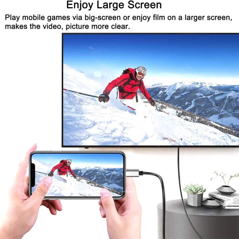 JIUJIU 2 m HDMI-kompatibler Adapter, digitaler AV-Synchronisierungsbildschirm-Anschluss für HD-TV-Monitor, Projektor