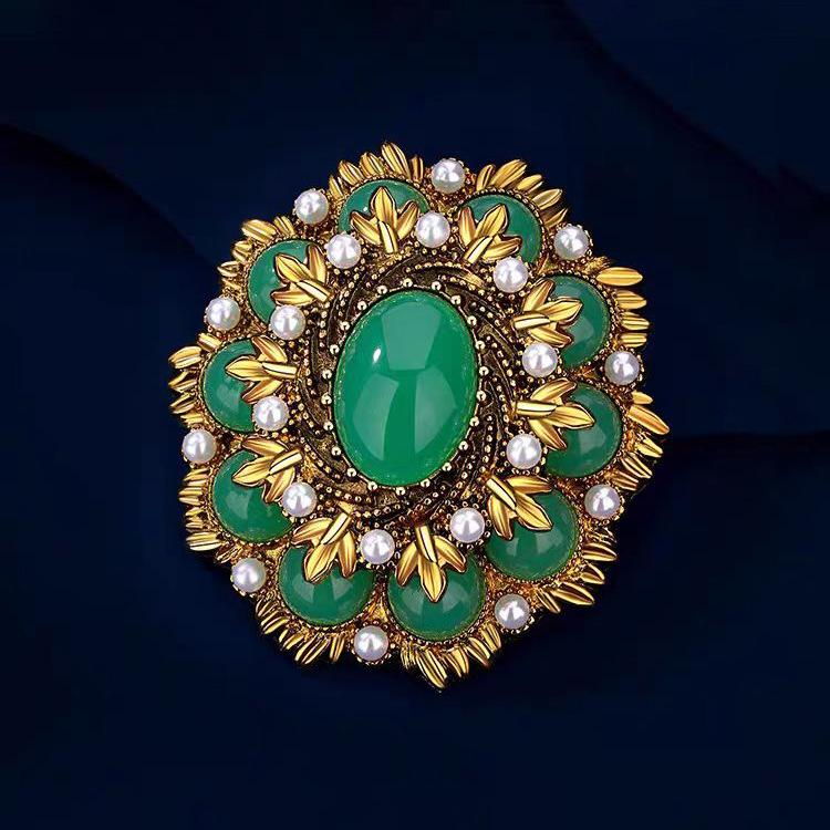 

Изысканная роскошная брошь в стиле суда, женская овальная брошь в стиле ретро, ниша, высококачественный дизайн, булавка, аксессуары