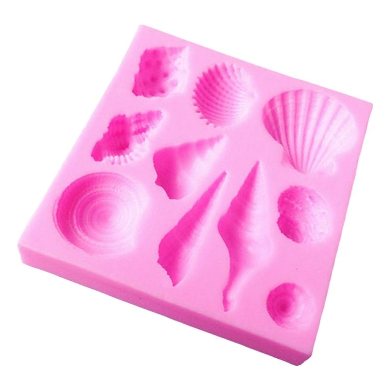 Marine Theme Conch Sea Shell Cake Decorating Silicone Mold Flexible Design For Baking Crafts Nontoxic Oven Freezers Safe