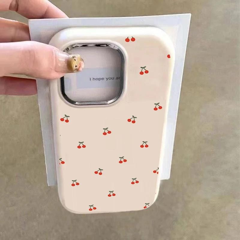 Cute Korean Cute Red Cherry Bow Case For OPPO Reno 13F 12F 11F 5G 7 4G 5 6 Lite 8 A78 A98 A58 A38 A18 A17 A16 A57 A77 A5 A9 2020