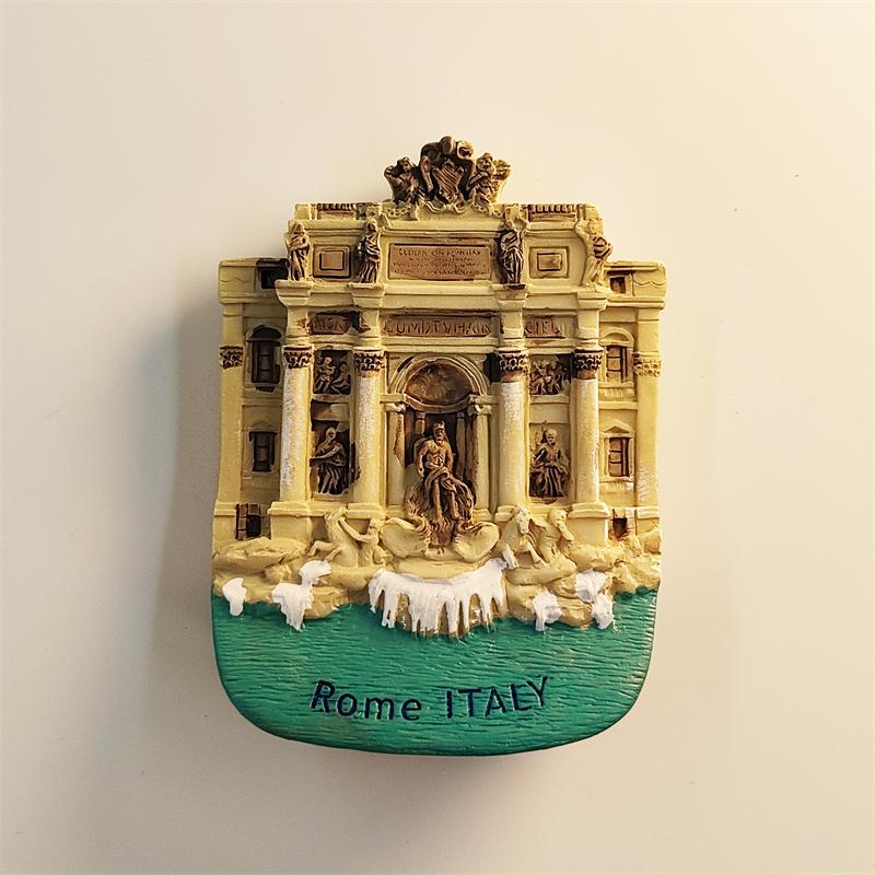 

Italy Rome Trevi Fountain 3D Stereoscopic Tourism Souvenirs Resin painting Decoration home Refrigerator magnets
