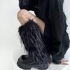 Women's Thick Fuzzy Leg Warmers Soft Plush Boot Covers Toppers for Costume Parties Winter Fashion Accessory Leg Gaiters