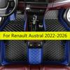 Car Floor Mats Fit for Renault Austral   2024 2025 2026 Auto Accessories Leather Waterproof Anti Slip Foot Carpet