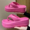 Fashion Crestar Fashion Women Thick-bottomed Flip-flops EVA Heels Solid Color Sandals For Girl Outdoor Soft Platform Beach Slides