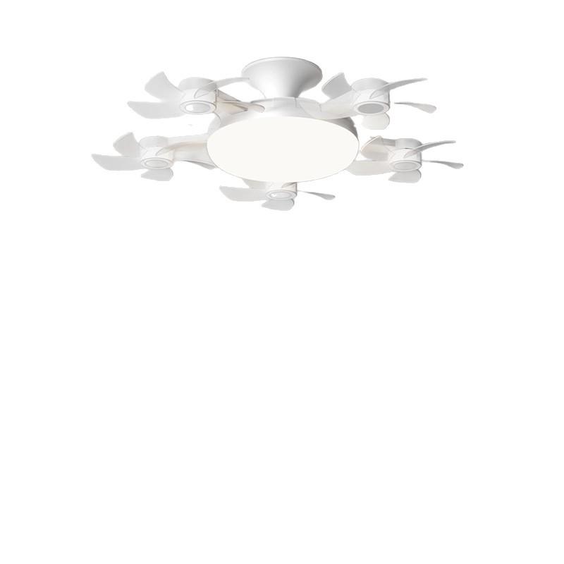 Drone Design Silent Ceiling Fan Light E27 Base Remote Controlled Dimmable 3 Color LED Ceiling Fanlight for Living Room Bedroom