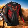 Mens Motorcycle Adventure Riding Shirt Summer Mountain Bike Off Road Long Sleeve Riding Training Top 3D Men's Motorcycle T-shirt