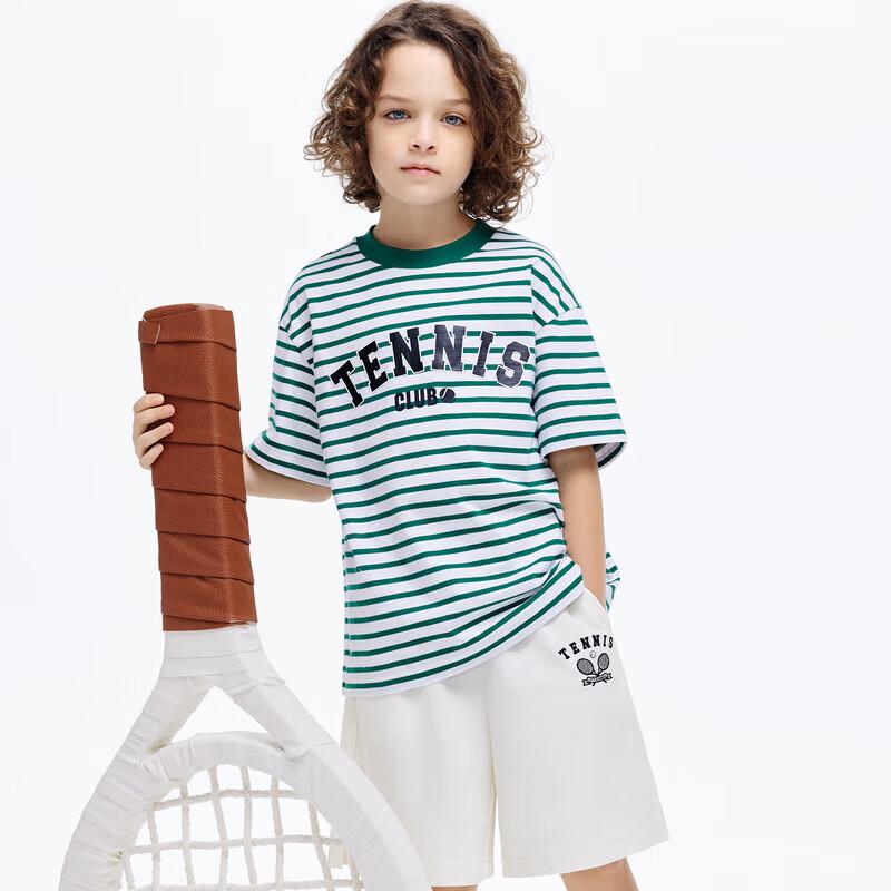 

little MO&Co. Kids Striped Cotton T-Shirt 120