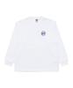 BEN DAVIS Circle Logo Long Sleeve T-Shirt White [Oversized]