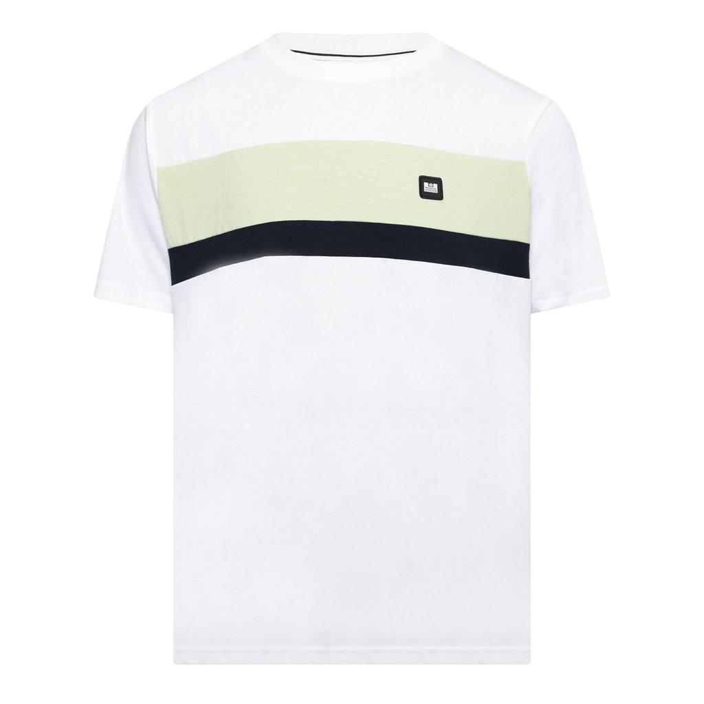 Weekend Offender Mens Crossword Chest Stripe Regular T-Shirt