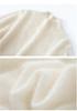 Women's Cashmere Half-High Neck Long Sleeve Sweater - Classic Loose Knit Top