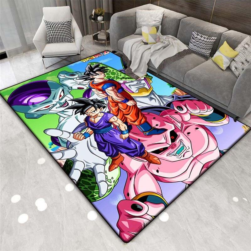 Multi Functional Cartoon Flannel Soft Home Living Room Japanese Cartoon Game Bathroom Kitchen Doormat Anti-skid Carpet.