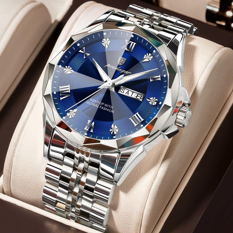 

Top Brand New Luxury Men s Watch Business Waterproof Luminous Trendy Double Calendar Quartz Wrist Watch