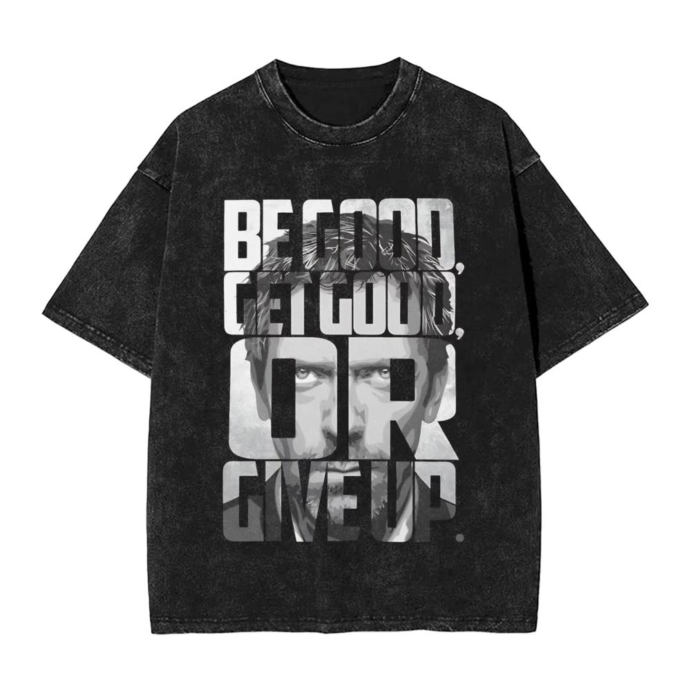 Mens Dr Gregory House MD Cat Meme Washed T Shirt Tees Summer Street Style ShortSleeve T Shirt O Neck Trending Casual Tee Shirt