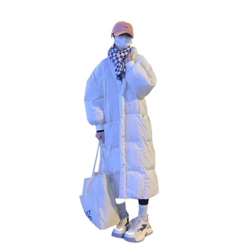 Women's Mid-Length Cotton-Padded Coat - 2025 Winter New Korean Style, Loose, Over-the-Knee, Thickened Jacket.