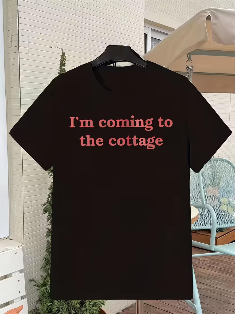 

Retro Country Style Cottage Slogan Printed T-shirt for Men - A Loose and Casual Summer Trendy Round-neck Top Suitable for Men. Men s T-shirt S