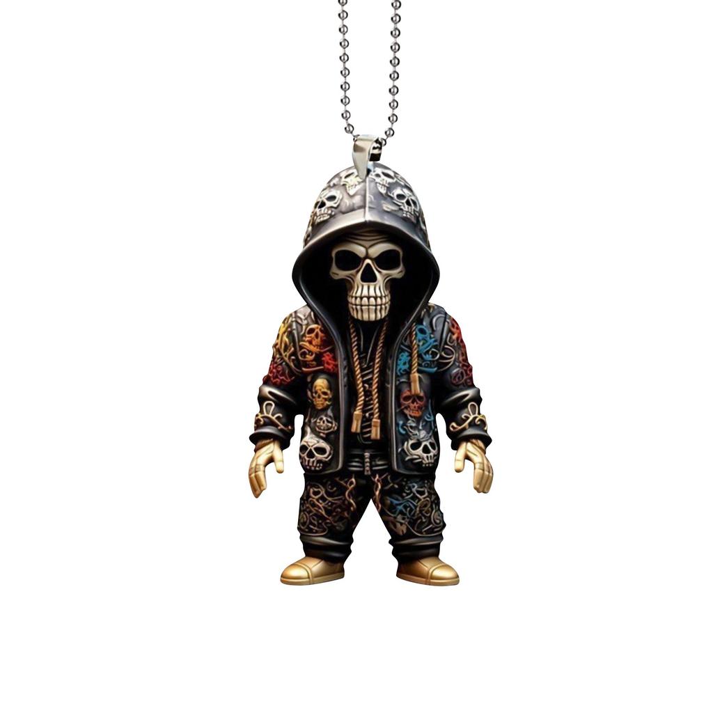 Skeleton Man Creative Car Decoration Acrylic Flat Pendant