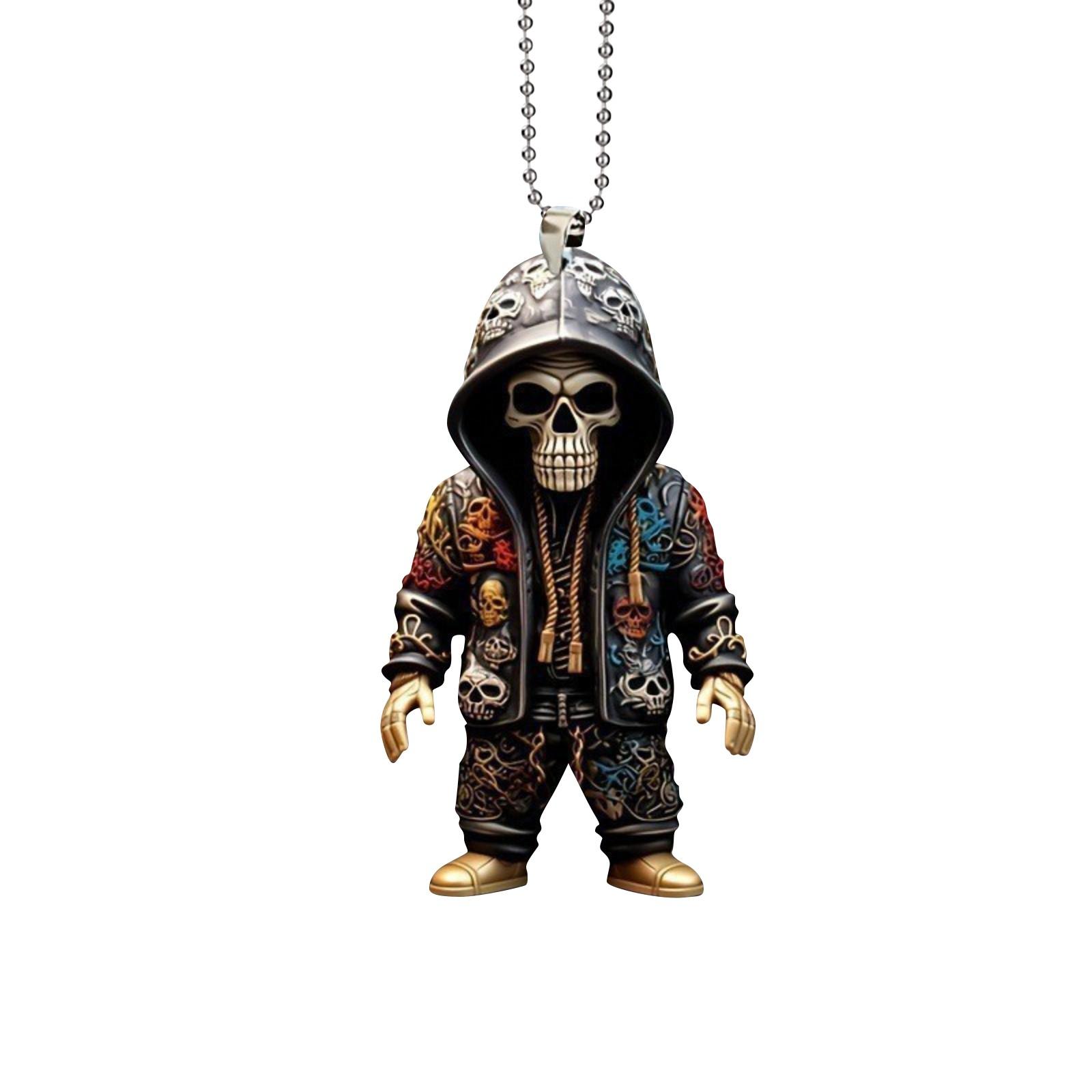 

Креативное украшение для автомобиля «Человек-скелет», акриловая плоская подвеска One Size