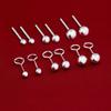 S999 Sterling Silver Stud Earrings Polished Minimalist Mini Earrings for Healing Piercings Hypoallergenic Fine Silver Jewelry