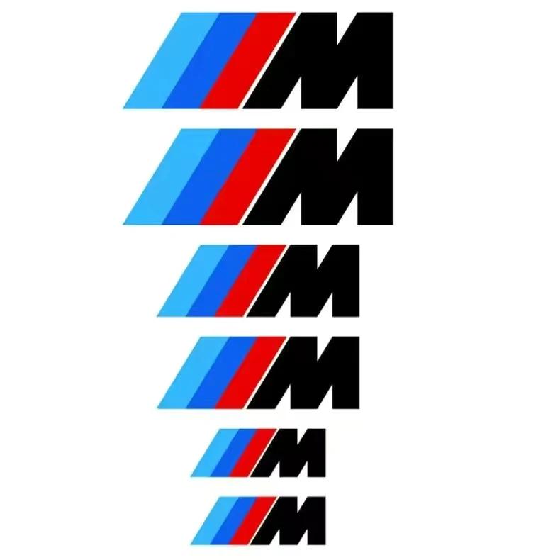 6pcs for BMW M caliper sticker high temperature brake modified sticker BMW BMW three-bar M car sticker .Window glass. bzbf85