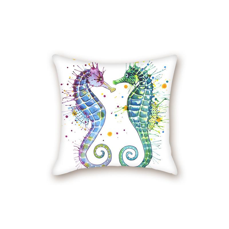 New Modern Simple Ocean Series Sofa Cushion Pillow Case Bedside Bedroom Backrest Pillow