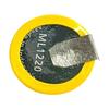 Metal Solder Tab ML1220 3V Button Battery with Soldering Pin For Clock Backup And Precised Instrument
