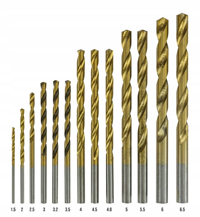 Set Of 13 Hss 1565Mm Steel Metal Drill Bits
