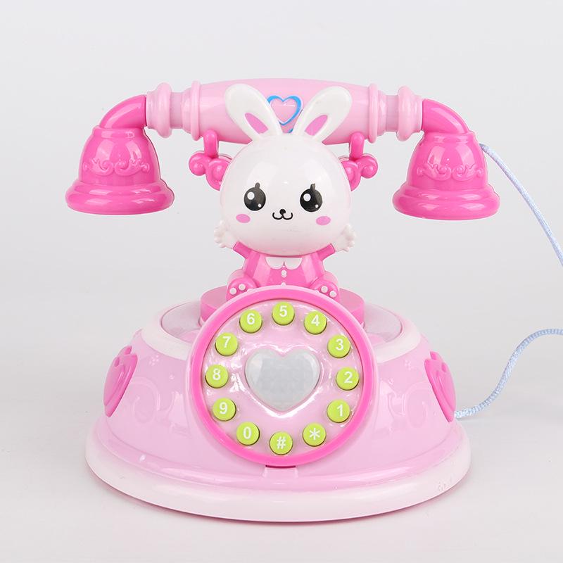 

Retro Kids Toy Phone: Interactive Learning with Lights, Music, and Stories