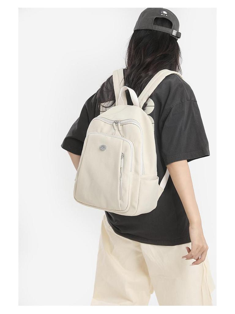 Trendy Women's Large-Capacity Nylon Backpack for High School and Travel