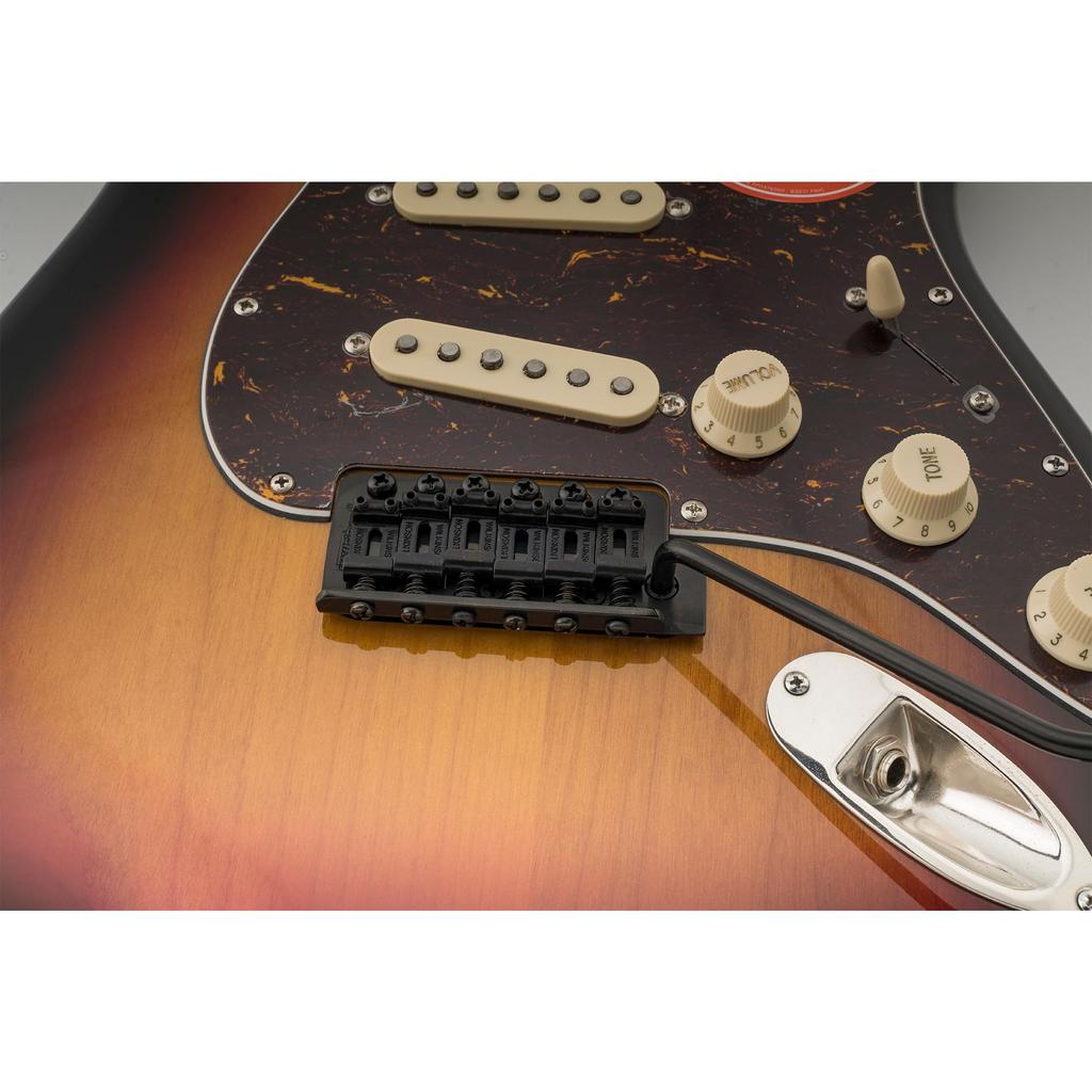 Wilkinson WV6-SB 10.8mm String Pitch 5+1 Hole Tremolo Bridge Unit with Steel Vintage Saddles for Fender USA and Japan Strats, Black