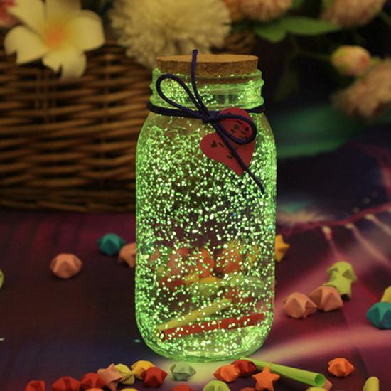 Luminous Starry Sky Glass Wish Bottle with Cork - Creative Gift for Birthdays or Women's Day