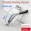 Anti Blue Light Folding Presbyopic Glasses   Metal Frame Portable Reading Eyeglasse  Luxury Brand Eyewear with Box