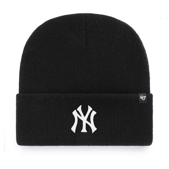'47 Brand - Czapka z daszkiem MLB New York Yankees Haymaker 'Noir' - Rozmiar Uniwersalny - Czarny z Białym Logo