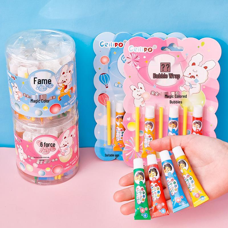 Buntes Kaugummi: Sicher & Ungiftig Seifenblasen Blasen für Kinder - Pädagogischer & Kreativer Spaß als Geschenk