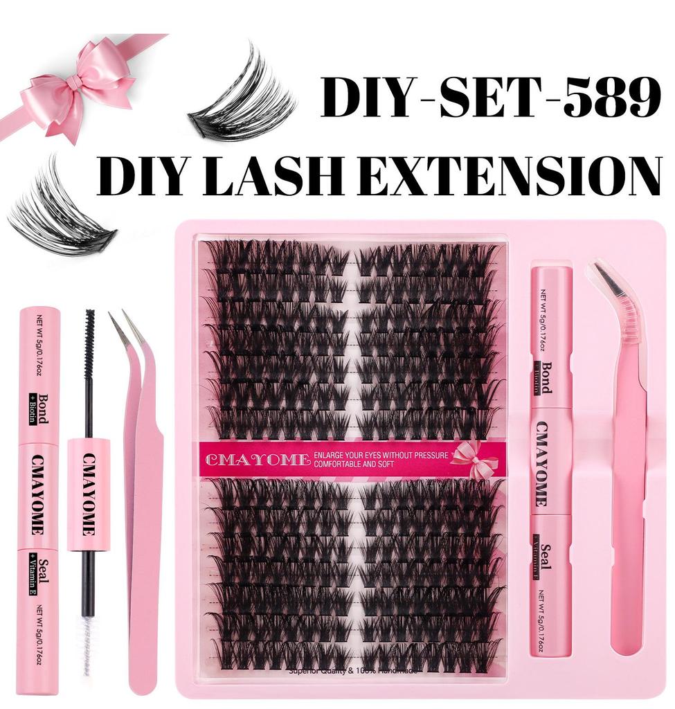 Hot-Selling 540 Cluster DIY Flower Lashes: Natural Thick D Curl Mixed Pack