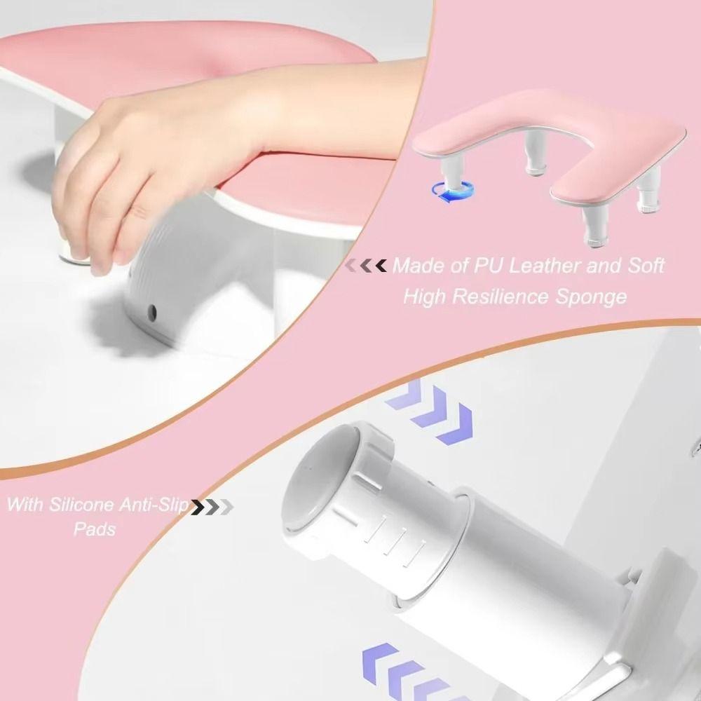 Ergonomic Nail Arm Rest Cushion Rotating Lifting Nail Art Hand Cushion Soft Nail Pillow  Nail Salon