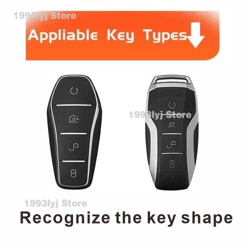 Car Key Case Cover for BYD Song Plus Atto 3 Han EV Tang DM Qin Seal U DM-i Dolphin Leather Metal Remote Fob Holder Keychain