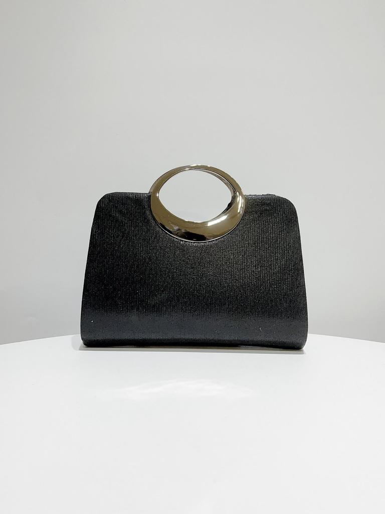 Elegant Pleated Leather Evening Handbag for Weddings and Parties