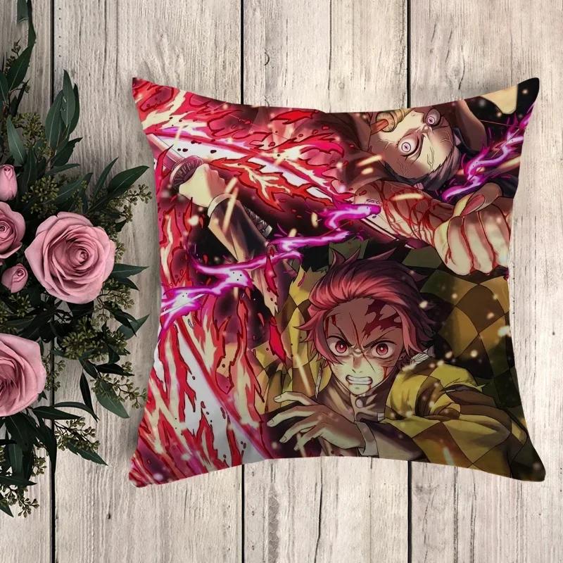 Pillow Demon Slayer Decorative Pillows for Sofa Pillowcase Decor  Cushion Cover X Car Decoration Pillowcases  Fall