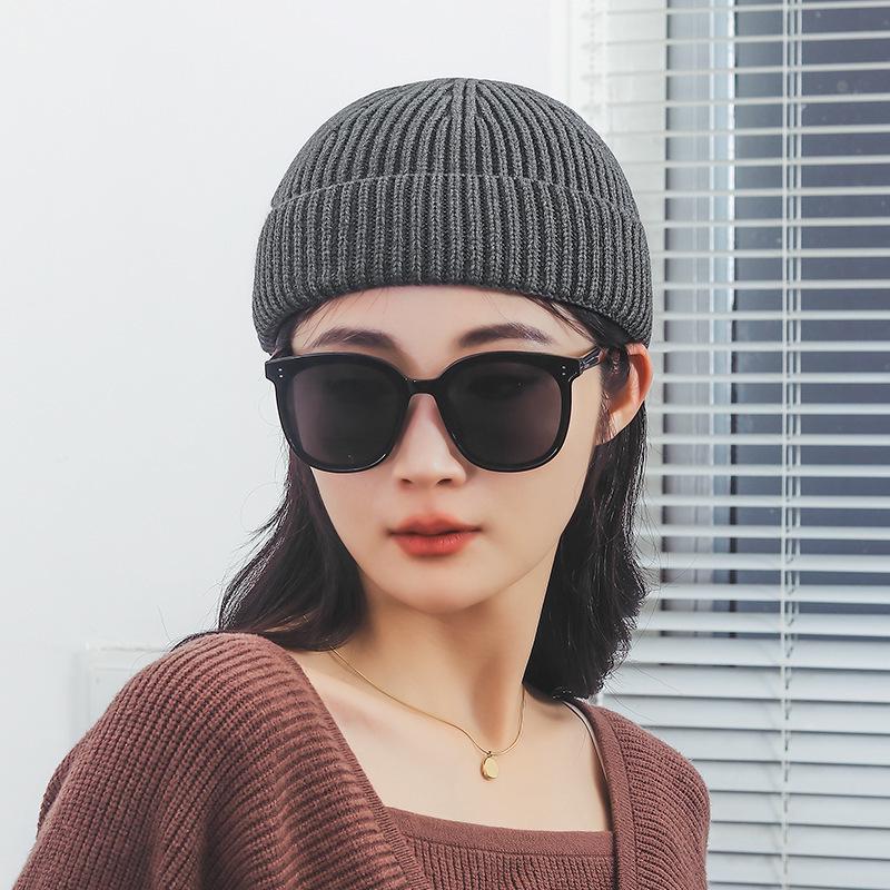 2026 Autumn/Winter Knit Dome Brim Beanie - Warm Pullover Skullcap, Plain Japanese Yuppie Style Tang Top Hat.