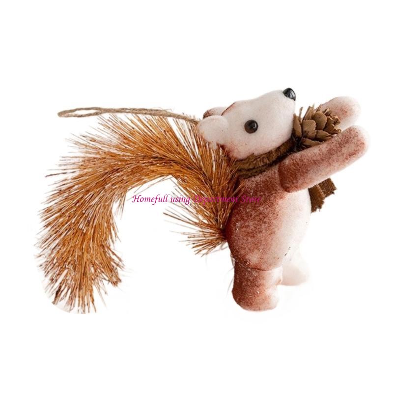 Коричневая Белка Новогоднее Украшение для Елки Портативное Подвесное Украшение из Пенопласта Дома Сад