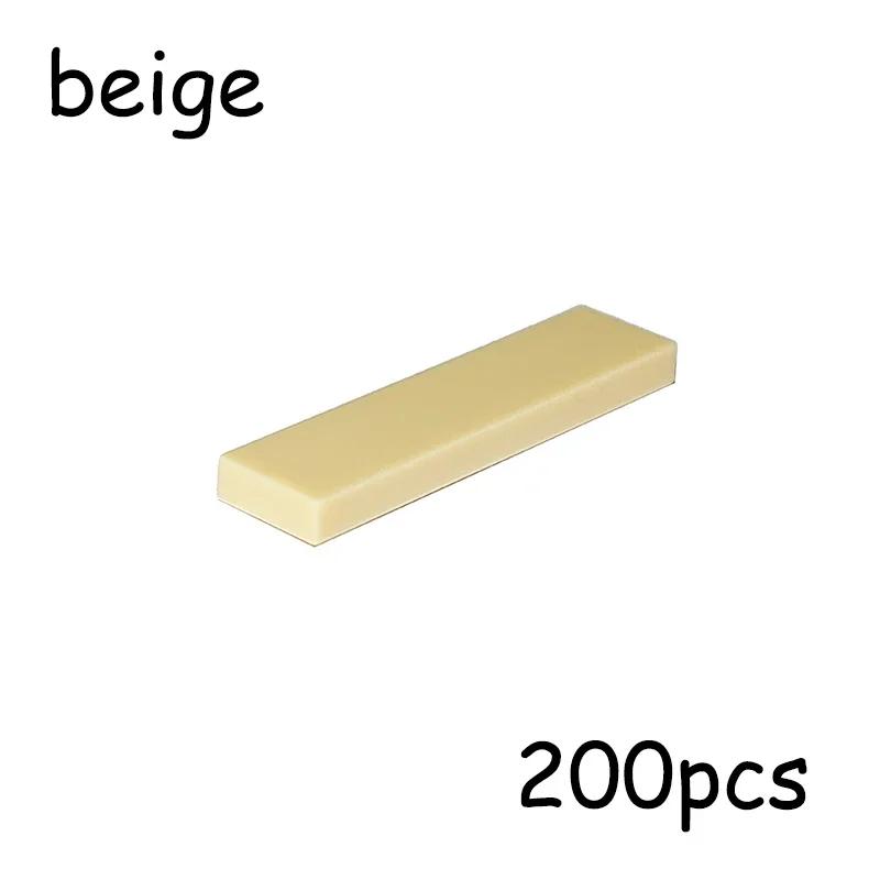 Non-Toxic 200Pcs Size 1X4 Bricks Flat Tile Moc Assemble Particles 2431 Smooth 1*4 Building Blocks Diy Educational Creative Toy For Kids