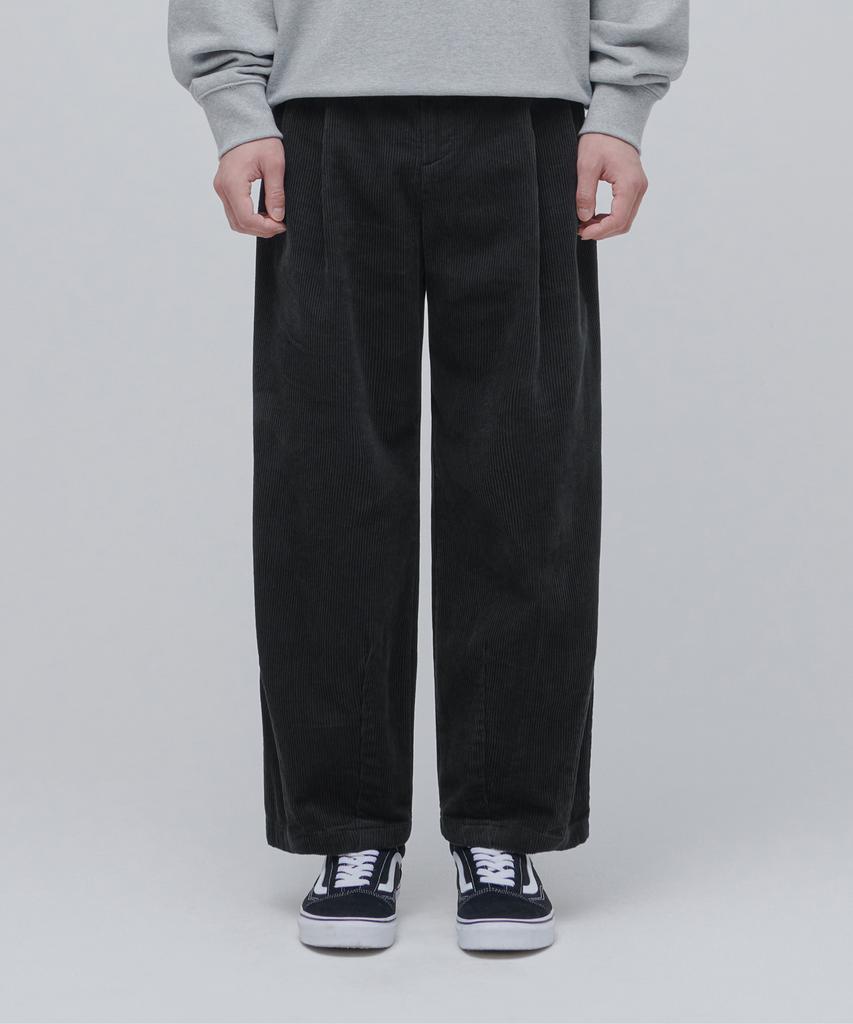 MUSINSA STANDARD Corduroy Wide Balloon Pants [Dark Gray]